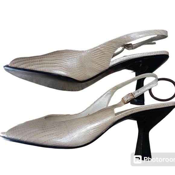 Enzo Angiolini Womens Chunky Open Toe Slingback Sandals Shoes Pump Size 9.5 - Picture 2 of 6